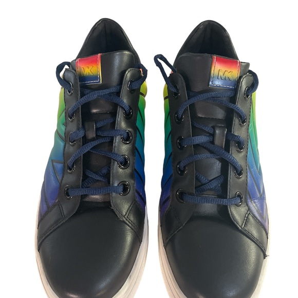 Michael Kors Women’s Rainbow Platform Leather Sneaker size 9m - Picture 3 of 7